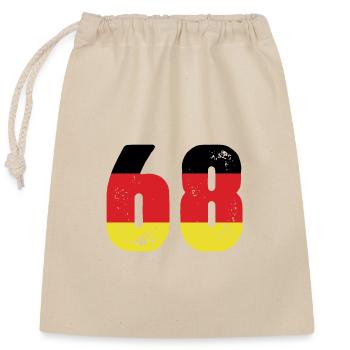 68 Zahl Trikot Deutschland - Verschließbarer Geschenkbeutel aus Baumwolle (25x30cm) - Natur - Vorne