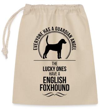 DEUTSCH FOXHOUND Guardian Angel Dogs Wilsigns - Sac cadeau en coton avec cordon (25 x 30 cm) - nature - Devant
