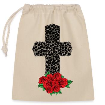 Kreuz Tod Jesus Pandemie Gott Gebet Bibel - Verschließbarer Geschenkbeutel aus Baumwolle (25x30cm) - Natur - Vorne