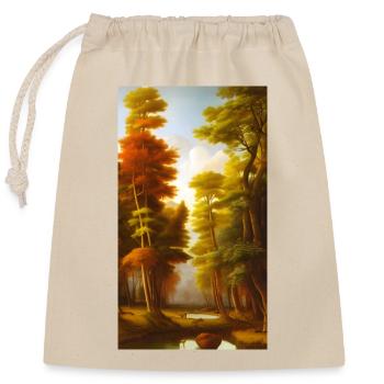 Magic Branch - Closable cotton gift bag (25x30cm) - nature - Front