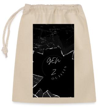 GEN Z - Closable cotton gift bag (25x30cm) - nature - Front