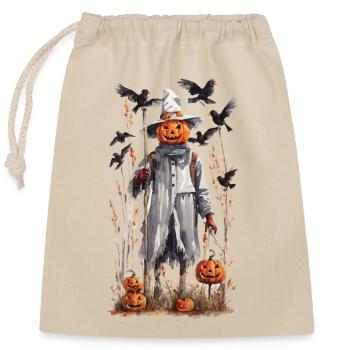 Halloween Goblincore Scarecrow Nature Art - Closable cotton gift bag (25x30cm) - nature - Front
