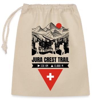 Schweiz Jura Crest Trail - Verschließbarer Geschenkbeutel aus Baumwolle (25x30cm) - Natur - Vorne