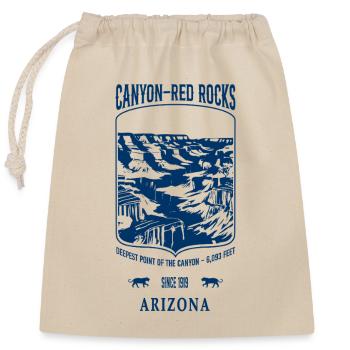 Canyon Arizona Blue - Sac cadeau en coton avec cordon (25 x 30 cm) - nature - Devant