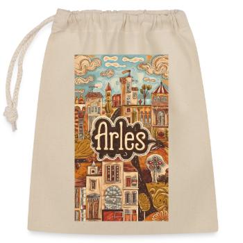 Arles Townscape Dreamscape - Closable cotton gift bag (25x30cm) - nature - Front
