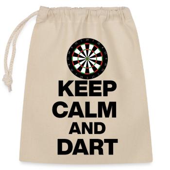 RESTE CALME ET CONTINUE ! 180 DARTS CADEAU JOUEUR - Sac cadeau en coton avec cordon (25 x 30 cm) - nature - Devant