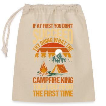 Camping Bonfire Camp Life Forest Camper - Verschließbarer Geschenkbeutel aus Baumwolle (25x30cm) - Natur - Vorne