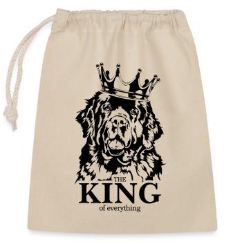 Terre-Neuve Roi de tout ce qui dit Chiens - Sac cadeau en coton avec cordon (25 x 30 cm) - nature - Devant