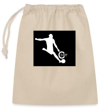 C'FOOT de LITTLE K. ORIGINAL - Sac cadeau en coton avec cordon (25 x 30 cm) - nature - Devant