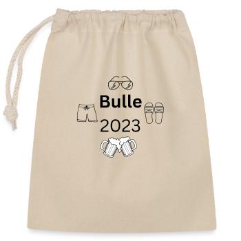 BULL 2023 - Bulgaria - Golden Sands - Closable cotton gift bag (25x30cm) - nature - Front