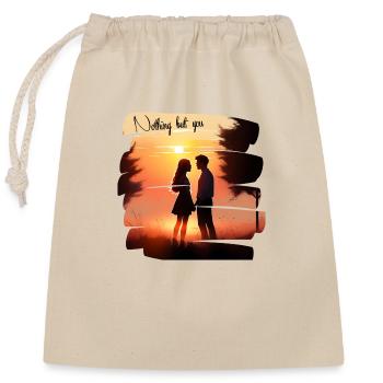 Rien d’autre que toi - Sac cadeau en coton avec cordon (25 x 30 cm) - nature - Devant