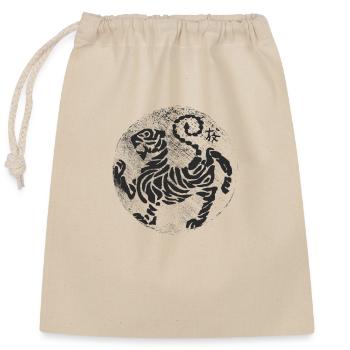 Tora No Maki (noir) - Sac cadeau en coton avec cordon (25 x 30 cm) - nature - Devant