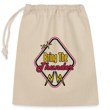 Bring the thunder - Closable cotton gift bag (25x30cm) - nature - Front