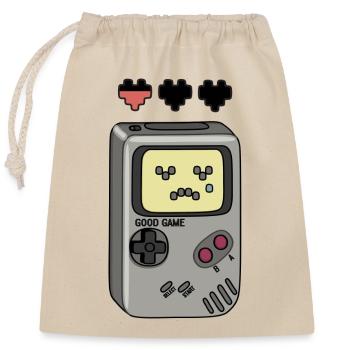 Sad Games Console Crying Emoji - Closable cotton gift bag (25x30cm) - nature - Front