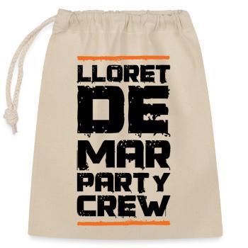 Lloret De Mar Party Crew - Verschließbarer Geschenkbeutel aus Baumwolle (25x30cm) - Natur - Vorne