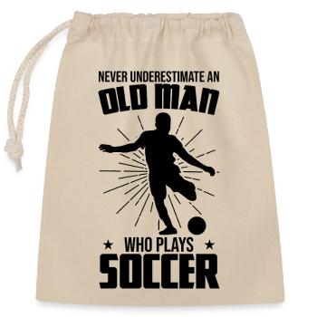 Großvater Fußballspieler - Verschließbarer Geschenkbeutel aus Baumwolle (25x30cm) - Natur - Vorne