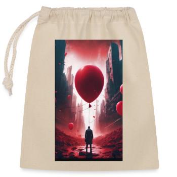 Ruines de la ville apocalyptique - Sac cadeau en coton avec cordon (25 x 30 cm) - nature - Devant