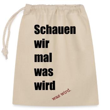 Let's see what's going to happenmeme shirt - Closable cotton gift bag (25x30cm) - nature - Front