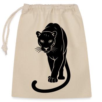 Black Jaguar - Closable cotton gift bag (25x30cm) - nature - Front