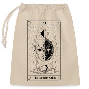 Identity Crisis | Tarot Card Memes - Closable cotton gift bag (25x30cm) - nature - Front
