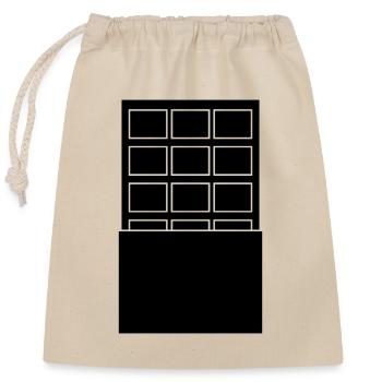 Chocolate - Closable cotton gift bag (25x30cm) - nature - Front