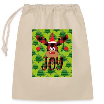 Soon CHRISTMAS - Closable cotton gift bag (25x30cm) - nature - Front