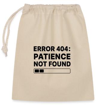 Erreur 404 : page non trouvée art de frappe - Sac cadeau en coton avec cordon (25 x 30 cm) - nature - Devant