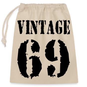 VINTAGE (1969) - Closable cotton gift bag (25x30cm) - nature - Front