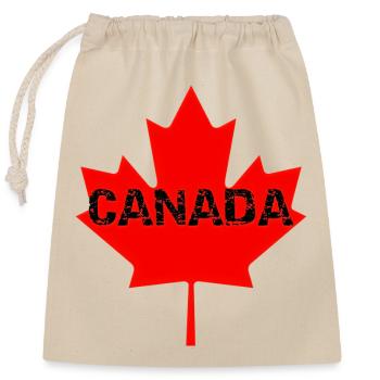 Érable Canada Stamp Délavé - Sac cadeau en coton avec cordon (25 x 30 cm) - nature - Devant