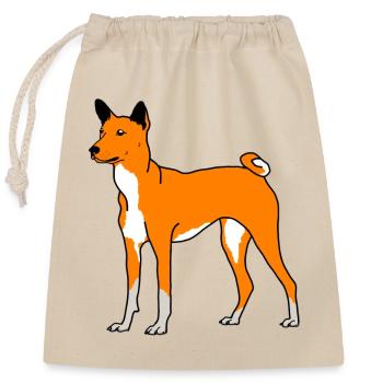 Ginger Doggy - Closable cotton gift bag (25x30cm) - nature - Front