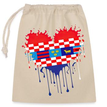 Croatia hrvatska croatia hrv hr travel tourism - Closable cotton gift bag (25x30cm) - nature - Front