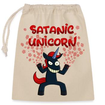Satanisches Einhorn - Verschließbarer Geschenkbeutel aus Baumwolle (25x30cm) - Natur - Vorne