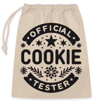 Official Cookie Tester - Closable cotton gift bag (25x30cm) - nature - Front