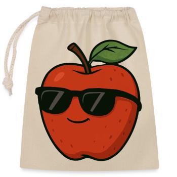 Bande dessinée Apple - Sac cadeau en coton avec cordon (25 x 30 cm) - nature - Devant