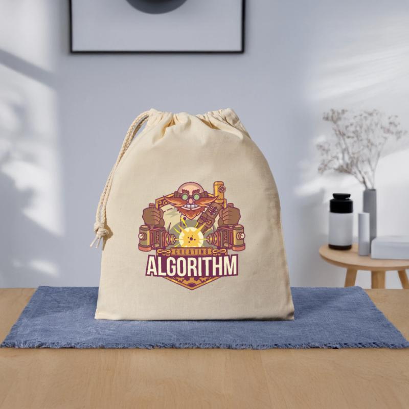 Software algorithm Closable cotton gift bag (25x30cm)
