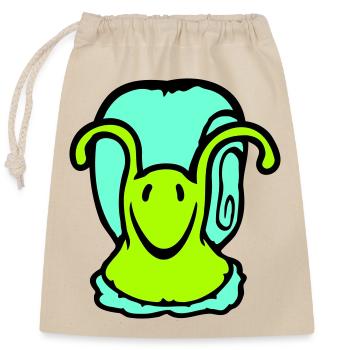 snail shell snail slug cute sweet - Closable cotton gift bag (25x30cm) - nature - Front