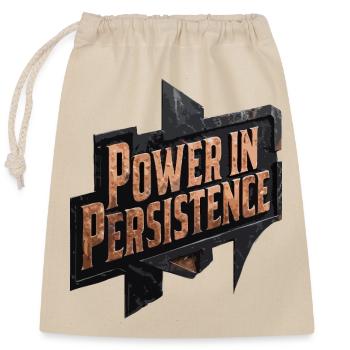 La puissance de la persévérance - Sac cadeau en coton avec cordon (25 x 30 cm) - nature - Devant