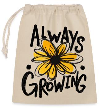 Sunny Daisy Skizze - Verschließbarer Geschenkbeutel aus Baumwolle (25x30cm) - Natur - Vorne