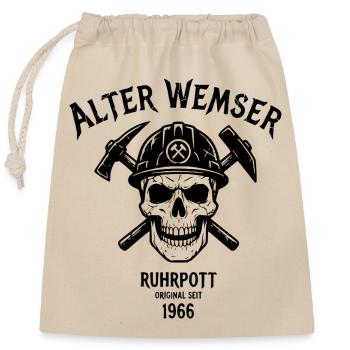 1966 Geburtstag Geschenk für echte Ruhrpott Typen - Verschließbarer Geschenkbeutel aus Baumwolle (25x30cm) - Natur - Vorne