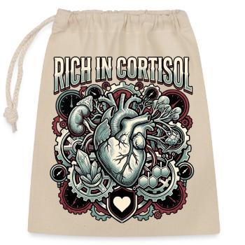 Rich In Cortisol - Verschließbarer Geschenkbeutel aus Baumwolle (25x30cm) - Natur - Vorne