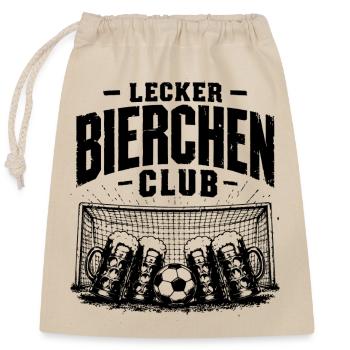 Lecker Bierchen Club Fußball 2026 Edition - Verschließbarer Geschenkbeutel aus Baumwolle (25x30cm) - Natur - Vorne