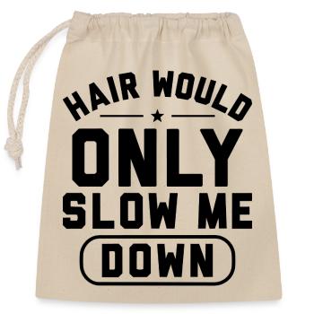 Bald Humor Shaved Head | Funny Man Gift - Closable cotton gift bag (25x30cm) - nature - Front
