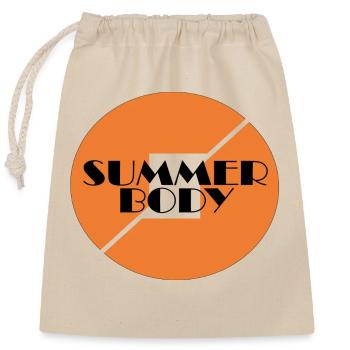 T-shirt fit Summer Body - Sac cadeau en coton avec cordon (25 x 30 cm) - nature - Devant
