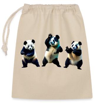 Meditation - Closable cotton gift bag (25x30cm) - nature - Front