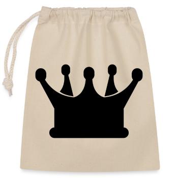 Couronne - Sac cadeau en coton avec cordon (25 x 30 cm) - nature - Devant