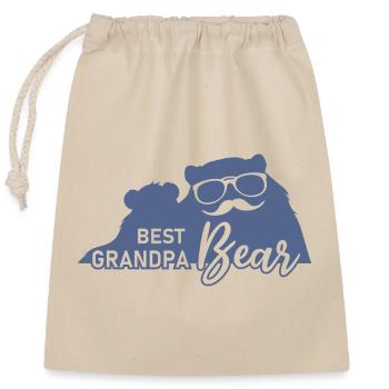 Meilleur grand-père ours - Sac cadeau en coton avec cordon (25 x 30 cm) - nature - Devant