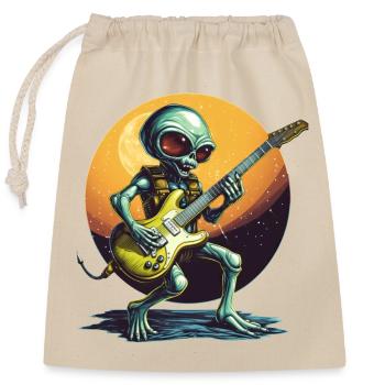 Guitariste extraterrestre dans Sunset - Sac cadeau en coton avec cordon (25 x 30 cm) - nature - Devant