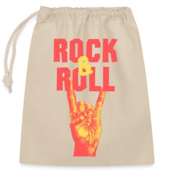 Rock and Roll! - Verschließbarer Geschenkbeutel aus Baumwolle (25x30cm) - Natur - Vorne