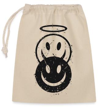 Devils and angels - Closable cotton gift bag (25x30cm) - nature - Front