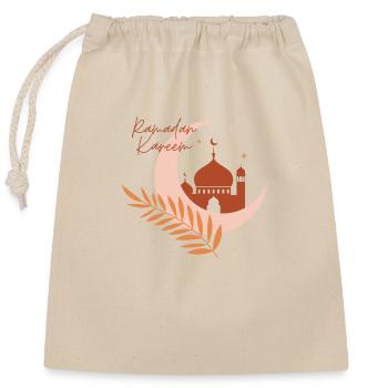 Ramadan Kareem/Islamic motif - Closable cotton gift bag (25x30cm) - nature - Front